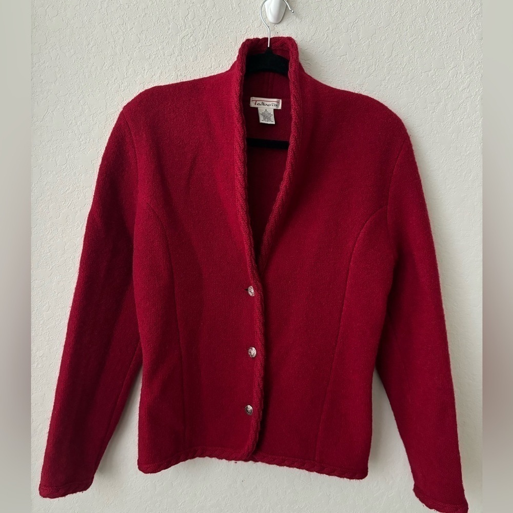 Vintage Red Talbots wool blazer size 6